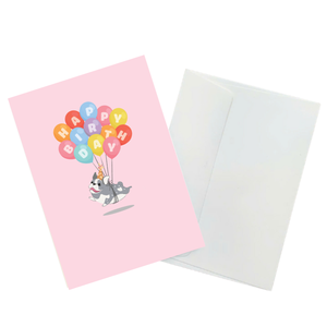 Wholesale Dogs Birthday 3D Pop up Card Pet Balloon OEM/ODM Manufacturer Vietnam <b>Handmade</b> <b>Paper</b> Greeting Card - Product Image 5