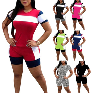 Women Summer Casual Oversized T Shirt and Biker Shorts 2 Piece <b>Set</b> Solid Color Lounge Wear Outfit Wholesale - Product Image 5