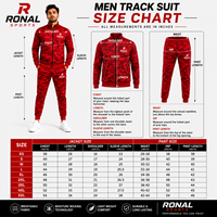 RONAL SPORTS Survêtement camouflage rouge à fermeture éclair intégrale, ensemble de jogging sportif, séchage rapide, polyester, vêtements d'automne, nouvelle tendance, personnalisé pour hommes