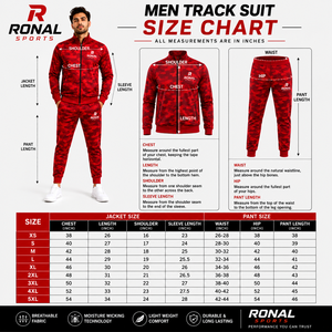 ชุดวอร์มลายพรางสีแดง RONAL SPORTS แบบซิปเต็มตัว ชุดออกกำลังกาย แห้งเร็ว ผลิตจากโพลีเอสเตอร์ เหมาะสำหรับใส่ในฤดูใบไม้ร่วง ดีไซน์ทันสมัย สามารถปรับแต่งได้ สำหรับผู้ชาย - Product Image 6