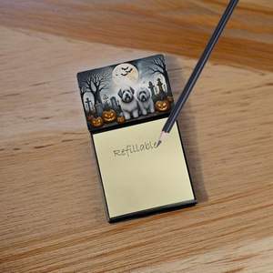 Almohadillas de notas autoadhesivas New Old English Sheepdog Spooky Halloween Design Dispenser Memo Pad Accesorio para escritorios Tarjeta y soporte de notas - Product Image 2