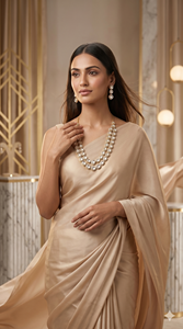 Collier et boucles d'oreilles sertis de diamants CVD cultivés en laboratoire Polki, double rangée, en or jaune 14 carats, certifiés, bijoux de luxe, cadeau de fiançailles - Product Image 1