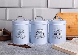 Boîte à café vintage en métal, cylindrique, hermétique, pour le stockage des aliments dans la cuisine, avec couvercle, anti-humidité, préservation de la fraîcheur - Product Image 4