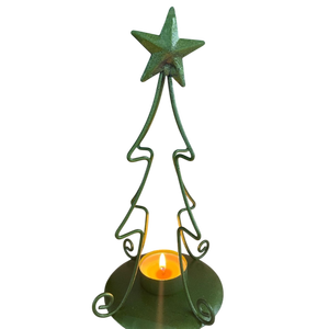 Support de bougie rond en fer forgé vert pour 4 bougies, décoration d'intérieur, style cheminée et manteau de cheminée - Product Image 6