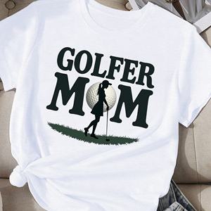 GOLFER MOM t-shirt comfit pour femmes sur le thème du golf - Product Image 1