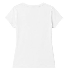 T-shirt blanc à manches courtes et col rond pour femme, décontracté, style streetwear, confortable, pour un usage quotidien - Product Image 2