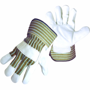 Gants de travail de sécurité industriels unisexes en cuir de vachette grainé robuste, paume simple, certifiés CE, ignifuges, antidérapants - Product Image 3