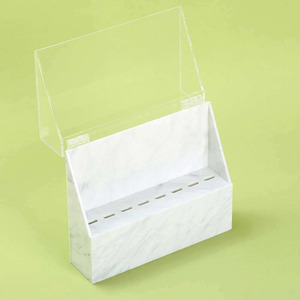 Organizador de encimera que ahorra espacio con acabado transparente y diseño de ranuras prácticas para exhibir herramientas y pinzas de forma ordenada. - Product Image 3