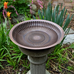 Bol décoratif en métal pour bain d'oiseaux, résistant aux intempéries, pour jardin extérieur, abreuvoir pour oiseaux, pour la décoration de la cour - Product Image 5