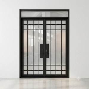 Porte d'entrée double en fer forgé de qualité supérieure KHP, design victorien luxueux, galvanisée, résistante à la rouille, fabriquée au Vietnam - Product Image 1