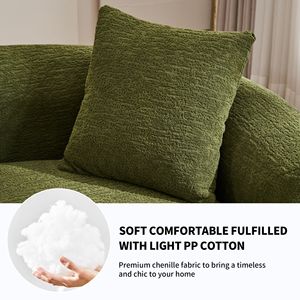 4 Seater Green Chenille Fabric 30D <b>Sofa</b> 60 Hardness Full <b>Sponge</b> with 4 Pillows <b>for</b> Home Furnishing and Living Room - Product Image 6