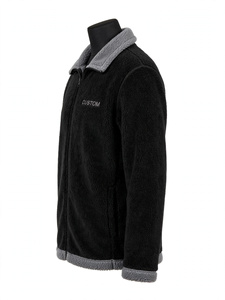 2026 Custom <b>Mens</b> <b>Sherpa</b> <b>Fleece</b> Jacket Winter Warm Full Zip Up Outerwear Soft Fluffy Teddy Bear Coat High Quality Wholesale Wear - Product Image 2