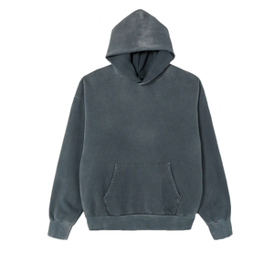 Sweat-shirts décontractés à épaules tombantes pour hommes, effet délavé soleil, en vente, nouveaux vêtements tendance pour hommes, grandes tailles, sweats à capuche effet délavé soleil - Product Image 5