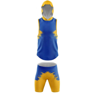 Gilet sans manches à capuche personnalisé avec short assorti, motif de dessin animé imprimé intégral, séchage rapide, ajusté, en polyester, unisexe, pour adulte, vêtements de sport - Product Image 4