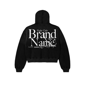 Distressed <b>Graphic</b> Print Sweatshirt Custom Acid Wash <b>Zip</b> <b>Up</b> <b>Hoodie</b> Letter Sweatshirt Heavyweight Cotton Oversized Streetwear - Product Image 2