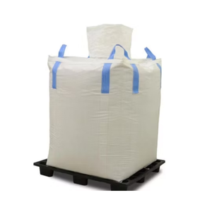 Sac Jumbo FIBC en PP tissé blanc robuste avec poignées à patch pour utilisation industrielle et expédition - Product Image 3