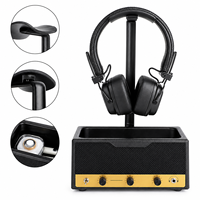 Support de Présentation pour Casque Audio en Plastique Style Rétro, Boîte de Rangement de Bureau, Porte-Stylo