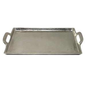 Wedding Decor <b>Gold</b> <b>Serving</b> <b>Tray</b> With Handles Polished Metal Finish Solid Color Residential Use Decorative Luxury <b>Trays</b> For Home - Product Image 4