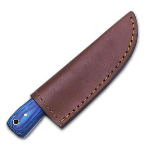 Cuchillo de Caza de Acero de Damasco Hecho a Mano con Mango de Madera Pakka para Campismo, Pesca y Viajes de Aventura al Aire Libre - Product Image 1