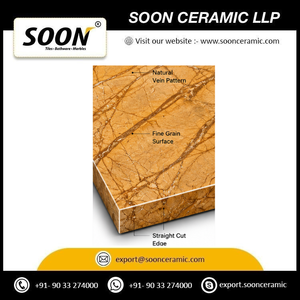 SOON CERAMIC Factory Direct Low Price RAINFOREST GOLD Calcite Big <b>Slab</b> Polished Modern Eco-friendly 3D Design Living Room Wall - Product Image 5