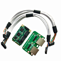 Kartu Jaringan Server OEM Keandalan Tinggi, Antarmuka Gigabit Ethernet Nic Minipcie ke RJ45 Dual Port untuk Server