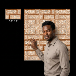 Carreaux muraux numériques en céramique émaillée brillante à motif brique de luxe pour salle de bain, finition extérieure, 250x375mm - Product Image 5