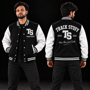 <b>Track</b> Stuff Custom <b>Mens</b> Varsity Letterman <b>Jacket</b> Wool Cotton Stand Collar Custom Embroidered Logo Front Streetwear Winter - Product Image 6