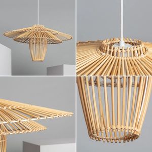 Luminaire suspendu en bambou tissé à la main pour salle à manger, îlot de cuisine, café et éclairage intérieur de la maison - Product Image 4