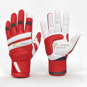 Guantes de Bateo de Béisbol de Cuero Premium con Puño Largo, Guantes de Bateo de Softbol, Guantes de Bateo para Deportes - Product Image 1