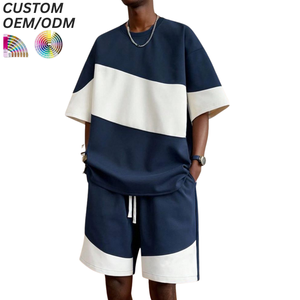 Conjuntos de Camisetas de Cuello Redondo para Hombre, Tejidas, Transpirables, Estilo Urbano, de Algodón Casual para Verano, con Logotipo Personalizado Impreso en Serigrafía, OEM - Product Image 6