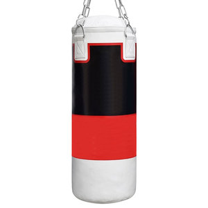 Durable Faux Leather Boxing Training Bag Black Red <b>White</b> <b>Sand</b> Filled for Adult Boxing Practice - Product Image 1