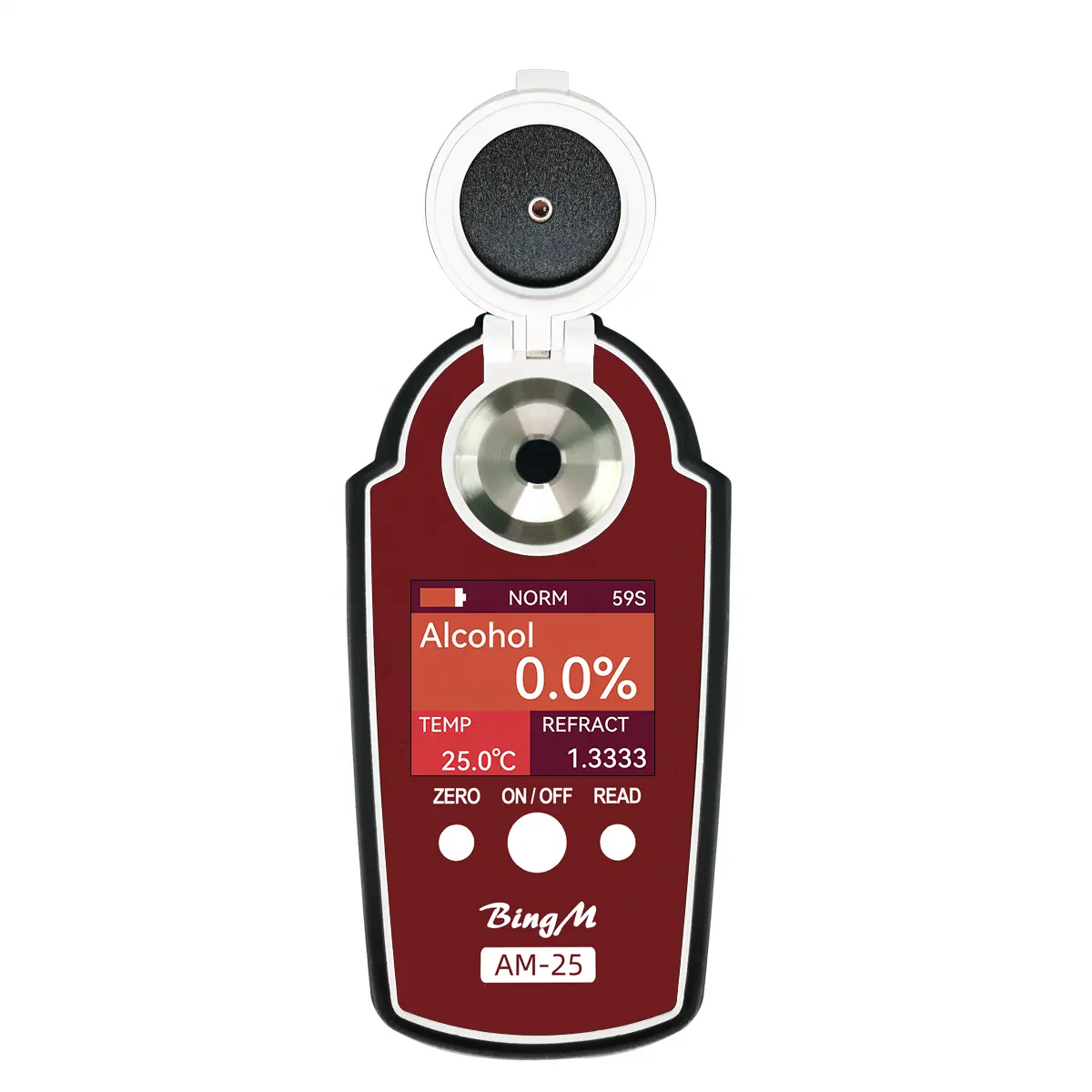 Testeur de concentration d'alcool réfractomètre compteur de vin réfractomètre numérique à alcool densiomètre compteur d'alcool portable