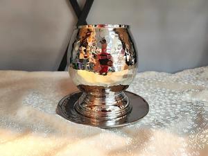 Gobelet élégant en cuivre martelé, en verre et cuivre pur, idéal pour l'eau, le service des invités et la consommation à la maison. - Product Image 4