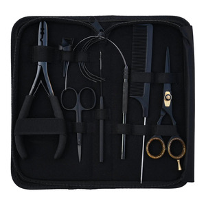 Kit d'outils pour extensions de cheveux Optitech Healthcare, ensemble professionnel en métal rose pour micro-perles, pince à boucles, ciseaux - Product Image 2
