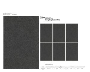 กระเบื้องปูพื้นพอร์ซเลนแบบเต็มแผ่น บาซอลต์ 20 มม. ขนาด 600x600 มม. 600x900 มม. สำหรับงานหนัก ทนทานต่อสภาพอากาศภายนอกอาคาร - Product Image 4