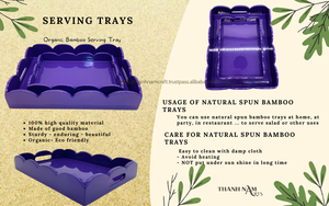 ถาดเสิร์ฟไม้ไผ่ทำมือสวยงามเหนือกาลเวลาเพิ่มพื้นที่อยู่อาศัยของคุณให้เป็นเครื่องครัวสี่เหลี่ยมผืนผ้าจากเวียดนาม - Product Image 6