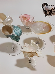 แก้วไวน์ทำมือ สไตล์โมเดิร์น DIY สไตล์ชายหาด เป็นมิตรกับสิ่งแวดล้อม แก้วน้ำตกแต่งสวยงาม ผู้จำหน่าย - Product Image 2