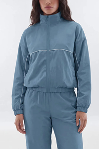 Conjunto de Chaqueta Bomber Impermeable y Pantalones Deportivos Unisex Personalizados, Estilo Holgado con Cierre, Camuflaje, Nailon, Ropa Deportiva para Exteriores - Product Image 5