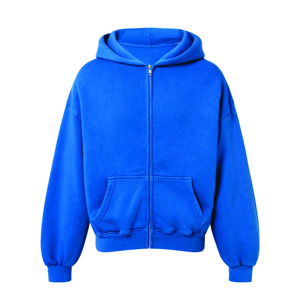 Sudadera con capucha unisex de forro polar grueso con cremallera completa, personalizada, oversize, lisa, estilo streetwear, venta al por mayor - Product Image 1