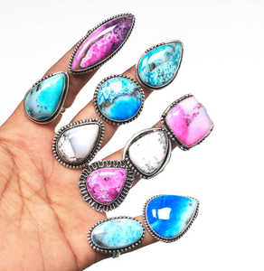 Wholesale Custom Handmade Brass Copper Gold Plated Fine <b>Statement</b> <b>Ring</b> Unique Design Natural Gemstone <b>Rings</b> Women's - Product Image 4