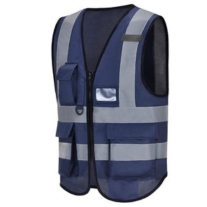 High Quality Customized <b>Safety</b> Vest With Pockets From Factory Wholesale Cheapest High Visibility Reflective <b>Safety</b> Vest for Men - Product Image 2