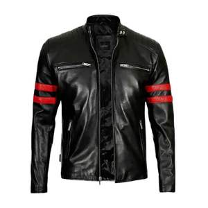 High Quality Black Cow Skin Formal Leather Jackets Waterproof & Eco-Friendly - Product Image 1
