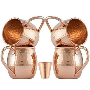 Authentic Copper Mug for Beer and Mule Drinks Professional Grade Customized Copper Barware <b>Tall</b> Style - Product Image 2