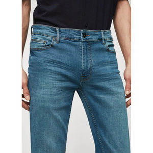 Vaqueros de mezclilla para hombre 2026, de pierna recta, apilables, azules, de alta calidad, lavados, de largo completo, transpirables y de corte ajustado. - Product Image 6