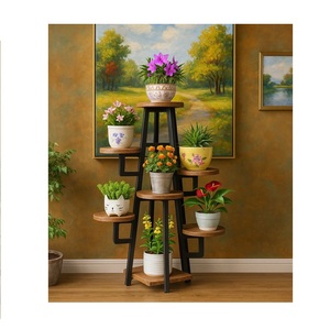 Classic vintage decorative <b>plant</b> <b>stand</b> indoor outdoor multi level planter holder rack for balcony garden timeless home decor - Product Image 6