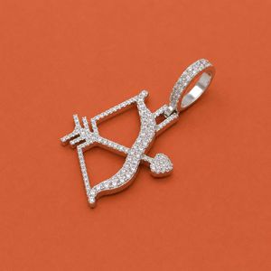 Nouveau design Flèche d'amour Cupidon Personnalité Argent 925 Moissanite Sertie de pierres Pendentif Saint-Valentin - Product Image 2