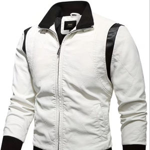 Blouson Bomber Homme Élégant en Cuir Véritable Coupe Slim Style Vintage Designer Rétro Classique Moto Hiver Décontracté Streetwear Imperméable - Product Image 1