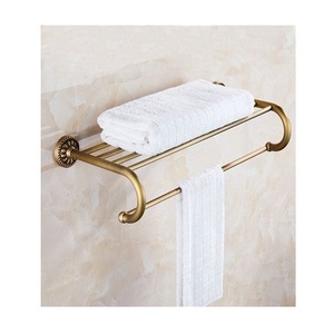 Estante de Pared de Acero Inoxidable de Diseño Moderno, Estante de Baño de Calidad Premium con Toallero, Tamaño Personalizado - Product Image 1