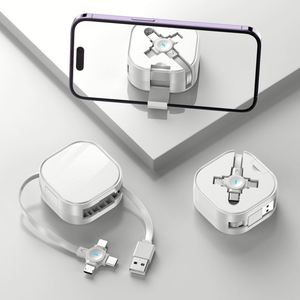 สาย USB พร้อมที่วางโทรศัพท์แบบกำหนดเองได้ 4 in 1 สายไมโคร USB แบบหลายหัว สายชาร์จโทรศัพท์แบบ Type-C พร้อมโลโก้ - Product Image 4