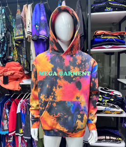 Sudadera con Capucha Casual para Hombre, Diseño Gráfico DTG Tie Dye Personalizado, 100% Algodón Puro, Suave, Holgada, Manga Larga - Product Image 5